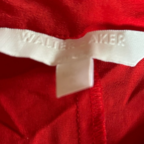 Walter Baker Silk Red Long Sleeve Button Down Blouse Top Size L - Picture 6 of 7